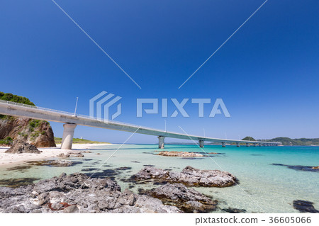 Tsunoshima Ohashi-A bridge over the emerald green sea-a scenic spot on Yamaguchi Prefecture- Tsunoshima Ohashi-A bridge over the emerald green sea-a scenic spot on Yamaguchi Prefecture- 36605066