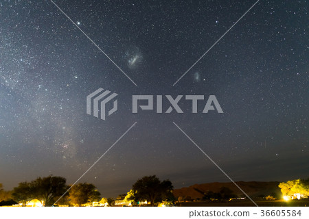 The starry sky and the majestic Magellanic Clouds The starry sky and the majestic Magellanic Clouds 36605584