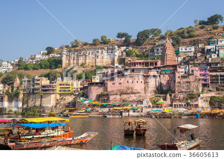 Omkareshwar cityscape, India 36605613