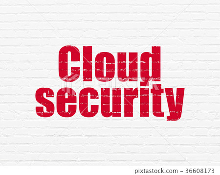 Protection concept: Cloud Security on wall Protection concept: Cloud Security on wall 36608173