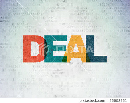 Finance concept: Deal on Digital Data Paper 36608361