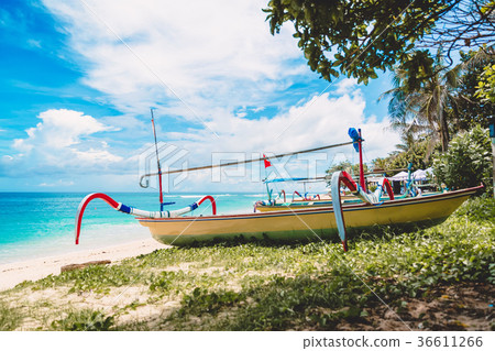 Tropical island in Indonesia, blue ocean 36611266