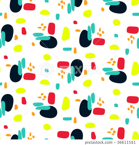 Geometry bright shapes baby blue color seamless 36611581