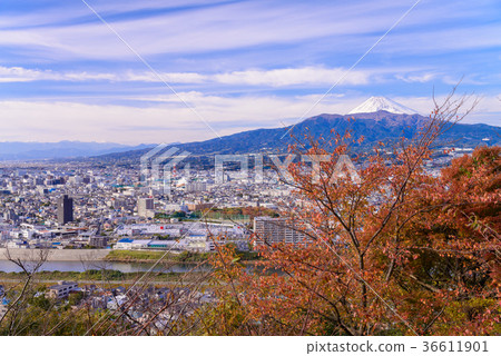 Townscape Of Numazu City And Mount Fuji Stock Photo 36611901 Pixta