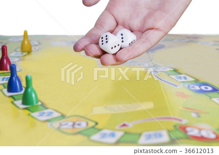 board game play figures and double dices 36612013