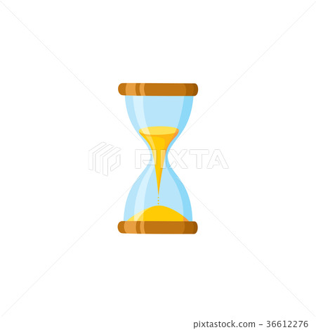 vector flat vintage sandglass hourglass icon - Stock Illustration ...