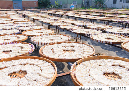 noodles in sunbath at Guan Temple, Tainan 36612855