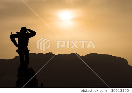 Silhouette of Wukong the monkey king statue 36613300