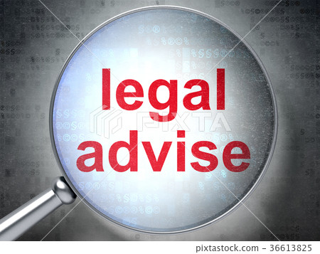 Law concept: Legal Advise with optical glass Law concept: Legal Advise with optical glass 36613825