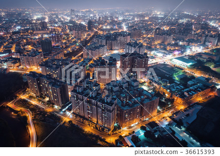 Taoyuan City, Castle City Scenic Area, Night View, Tosu 36615393