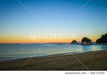 Creek at sunset in Abel Tasman Park, New Zealand Creek at sunset in Abel Tasman Park, New Zealand 36615499