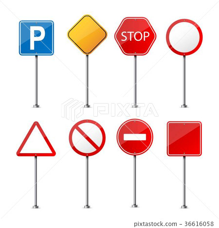 Creative vector illustration of road warning sign Creative vector illustration of road warning sign 36616058