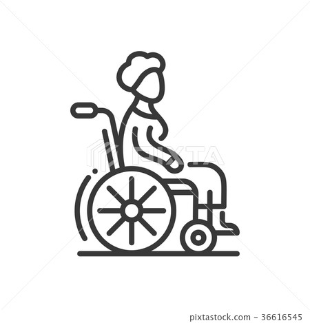 Patient - line design single isolated icon Patient - line design single isolated icon 36616545