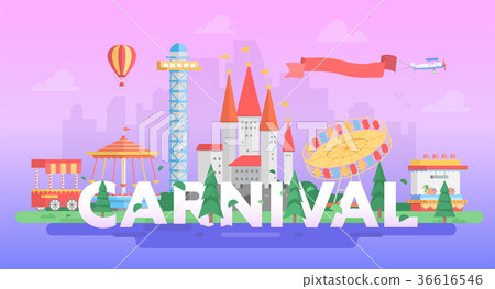 Carnival - modern vector banner illustration Carnival - modern vector banner illustration 36616546