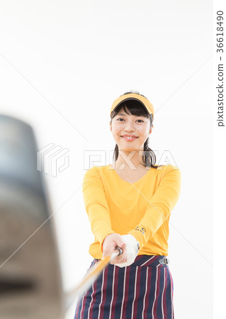 Young lady golf Young lady golf 36618490