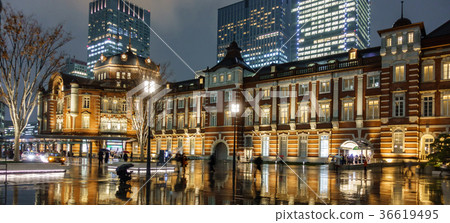 都市風景多雨美麗的東京站 都市風景多雨美麗的東京站 36619495
