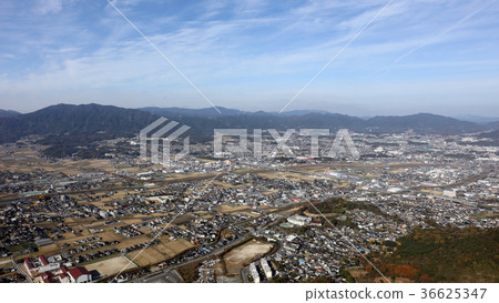 Aerial view Sumitomo Tidaite Coal Mine (Botasan) in Iizuka City, Fukuoka Prefecture (formerly Honami Town) 36625347