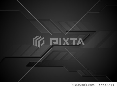 Abstract black technology vector background - Stock Illustration ...