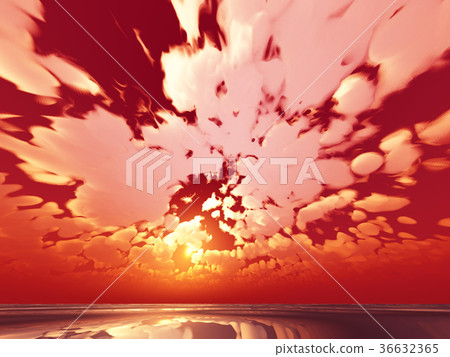 Wind and clouds with the sea 36632365