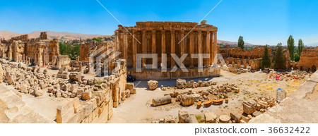 Baalbek Ancient city in Lebanon.Panorama. Baalbek Ancient city in Lebanon.Panorama. 36632422