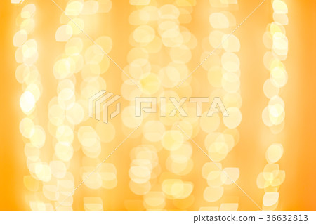 Christmas garland. Colorful Yellow Bokeh 36632813
