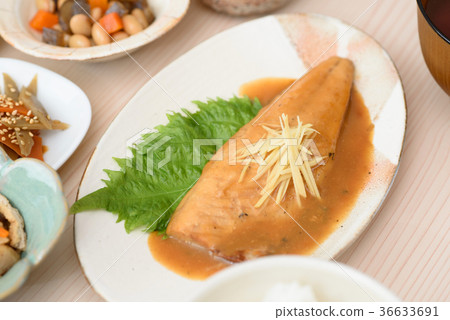 Set meal of mackerel with miso 36633691