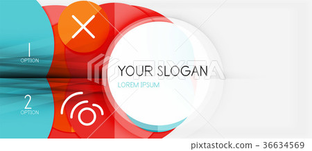 Paper geometric circle banner template Paper geometric circle banner template 36634569