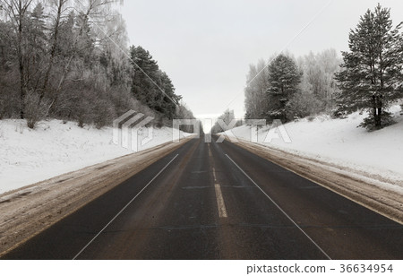 Road in winter 36634954