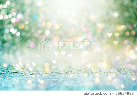Beautiful shiny hearts and abstract lights Beautiful shiny hearts and abstract lights 36634988