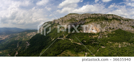 Aerial view with Ostrog Monastery church 36635940