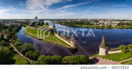 Aerial panorama of Pskov Kremlin 36635950