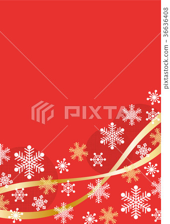 Background material (vertical)-snowflake and ribbon 1 Background material (vertical)-snowflake and ribbon 1 36636408