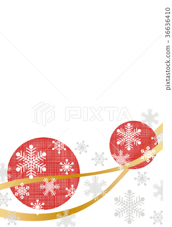 Background material (vertical)-snowflake and ribbon 2 Background material (vertical)-snowflake and ribbon 2 36636410