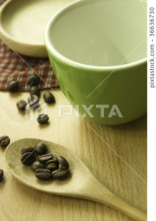Coffee beans breakfast empty cup Coffee beans breakfast empty cup 36636730