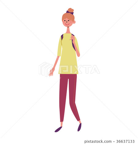 走的婦女例證 走的婦女例證 36637133