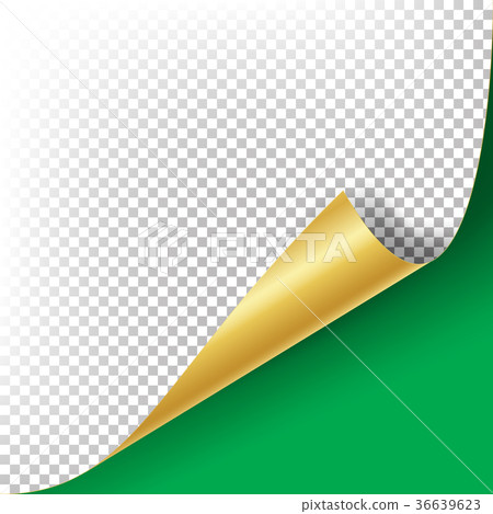 Curled Golden Metalic Corner Vector Curled Golden Metalic Corner Vector 36639623