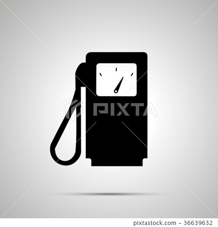 Gas station silhouette, simple black icon Gas station silhouette, simple black icon 36639632