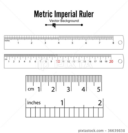 Metric Imperial Rulers Vector Metric Imperial Rulers Vector 36639838