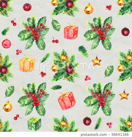 Merry Christmas seamless pattern - Stock Illustration [36641166] - PIXTA
