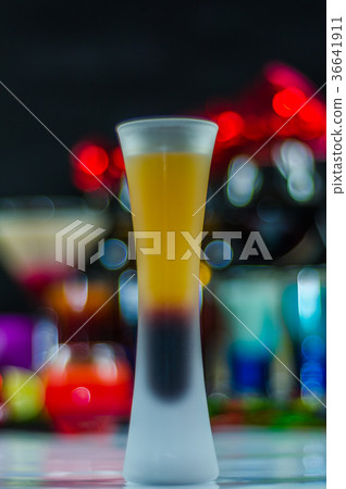 colored drink in glass for shots colored drink in glass for shots 36641911