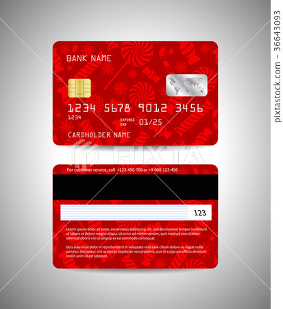 Credit cards set Christmas and New Year design 36643093