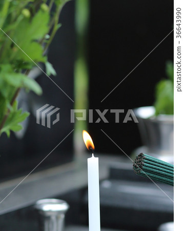 Go to the grave, Incense and candle image Go to the grave, Incense and candle image 36643990