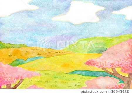 自然風景水彩 36645488