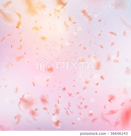 Sakura flying downwind petals on wind. EPS 10 Sakura flying downwind petals on wind. EPS 10 36646243