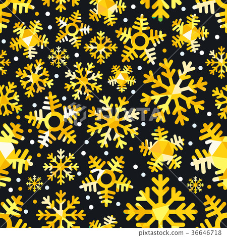 Different golden snowflakes 36646718