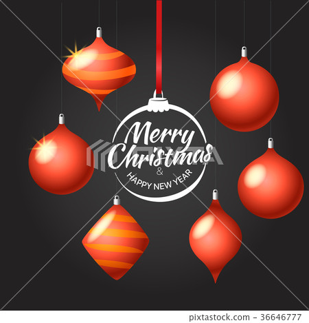 Merry christmas and happy new year card Merry christmas and happy new year card 36646777
