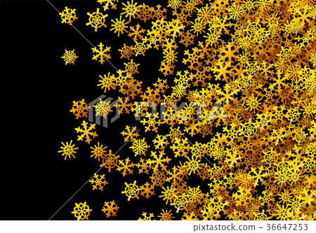 Christmas snowflakes scattered card for winter 36647253