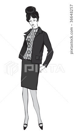 Retro cloth woman. Fashion dress girl 1960's style Retro cloth woman. Fashion dress girl 1960's style 36648257
