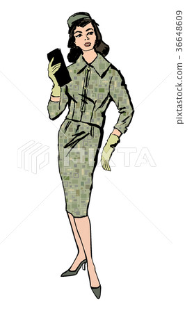 Retro cloth woman. Fashion dress girl 1960's style 36648609
