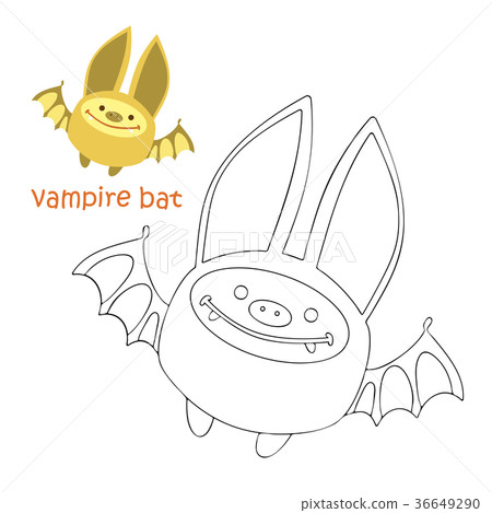 Kids coloring page - bat Kids coloring page - bat 36649290